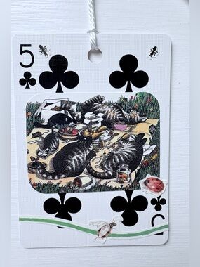 Kliban Cat Bookmark Tabby Picnic Cooking With Tassel